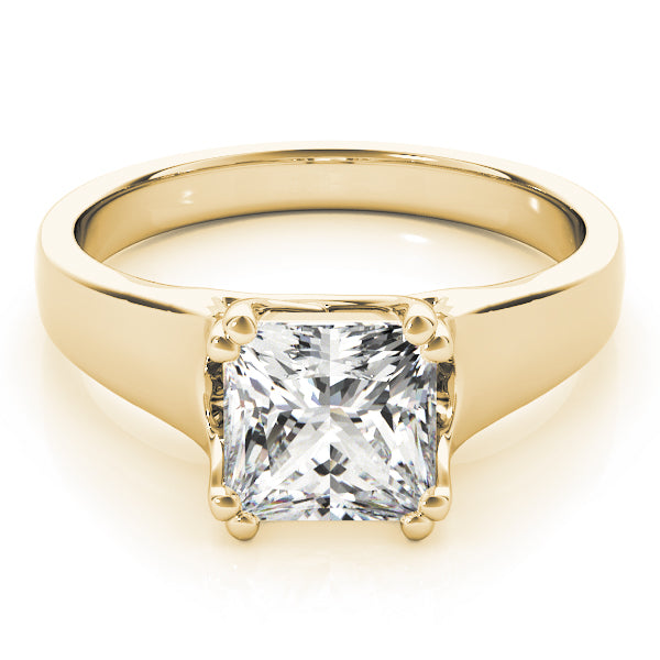 18K Yellow Gold Diamond Solitaire Engagement Ring