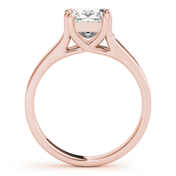 14K Rose Gold Diamond Solitaire Engagement Ring
