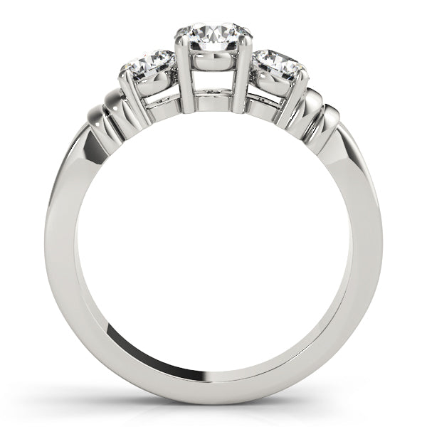 1 Carat Round Diamond Three Stone Ring