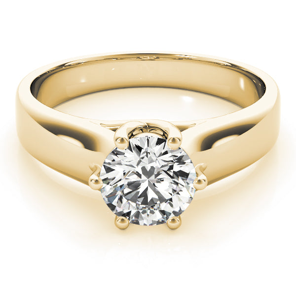 14K Yellow Gold 1ct Diamond Solitaire Engagement Ring