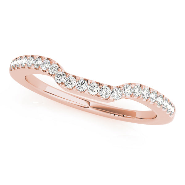 14K Rose Gold Multi-Stone Diamond Wedding Band