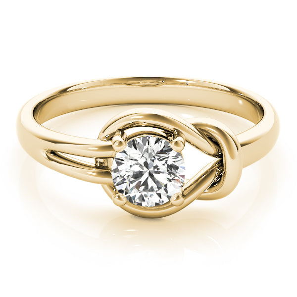 1CT Lab Diamond 18K Yellow Gold Love Knot Ring