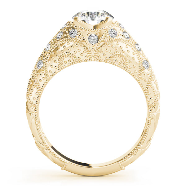 18K Yellow Gold 1.2 ctw Vintage Diamond Ring