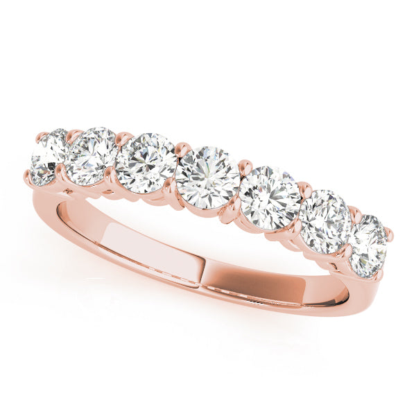 14K Rose Gold Round Diamond Wedding Ring