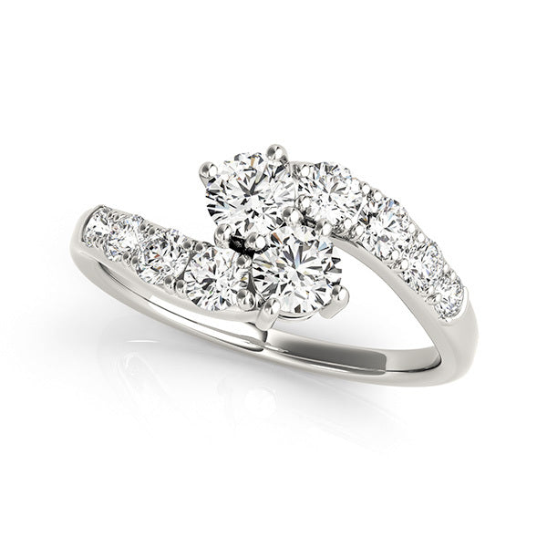14K Gold Lab Diamond Two-Stone Ring