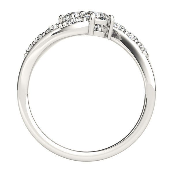14K Gold Lab Diamond Two-Stone Ring