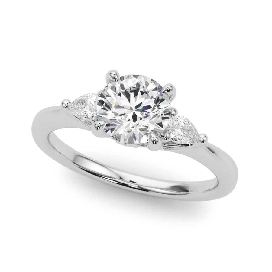 1.0 CT Round Diamond Three Stone Ring