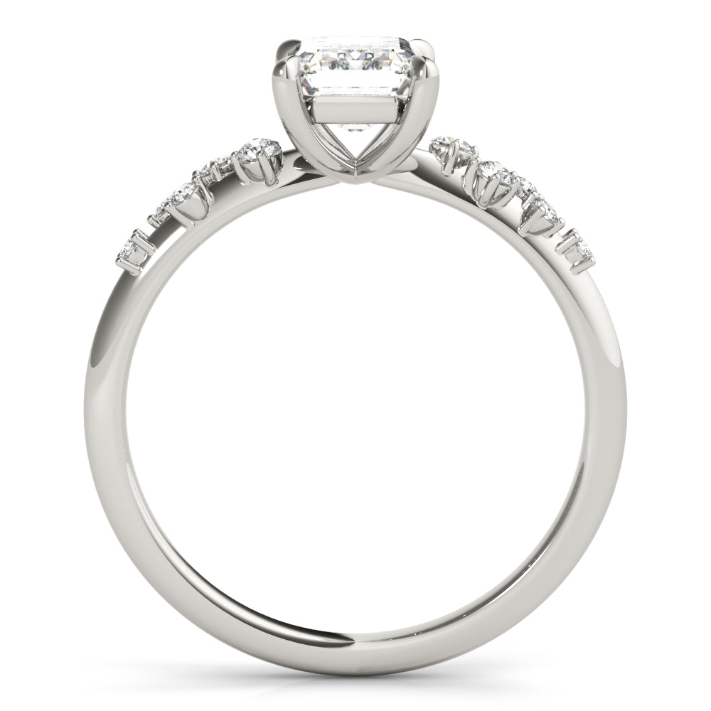 Emerald Diamond Engagement Ring