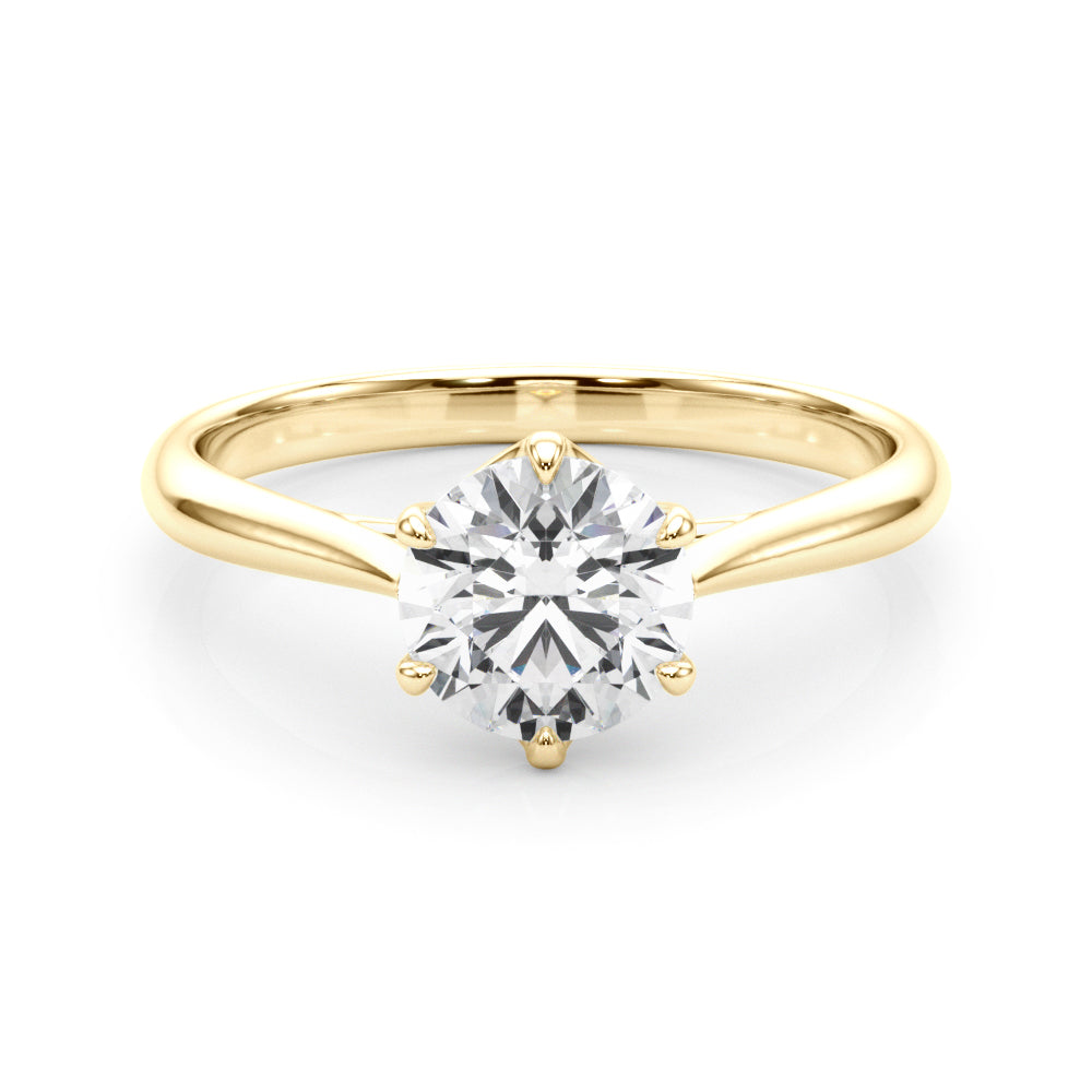 18K Yellow Gold 1ct Diamond Solitaire Engagement Ring