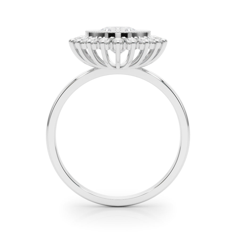 Round Diamond Halo Engagement Ring