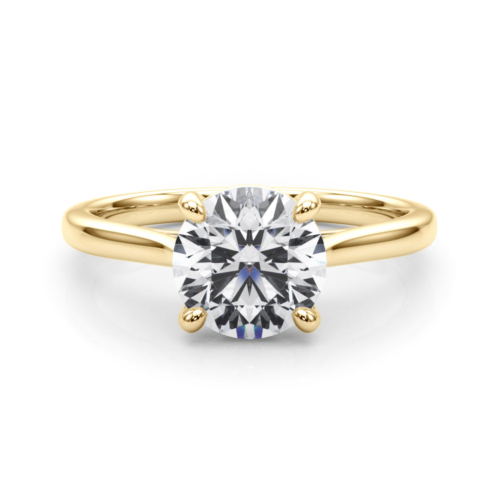 1 CT Lab Diamond 14K Yellow Gold Solitaire Pendant