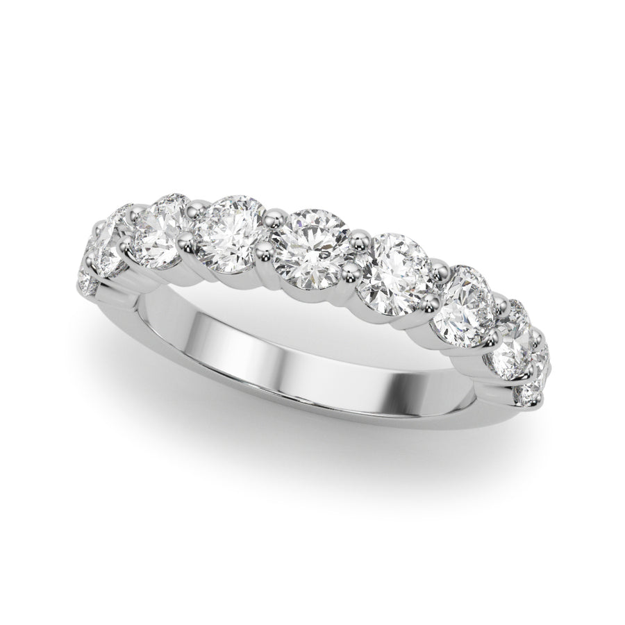 9 Stone Lab Diamond Shared Prong Band