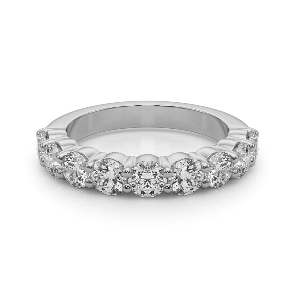 9 Stone Lab Diamond Shared Prong Band