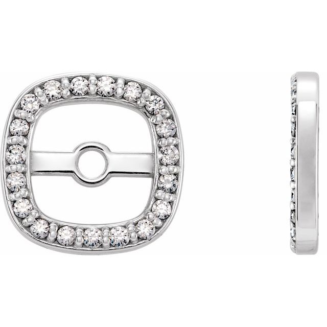 Cushion Frame Halo-Style Earring Jackets