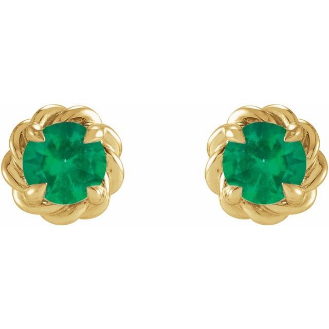 Round 4-Prong Claw Stud Earrings