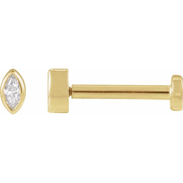 Marquise Bezel-Set Stud Earrings