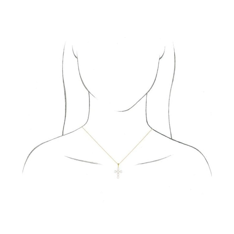 Pearl Cross Necklace or Pendant
