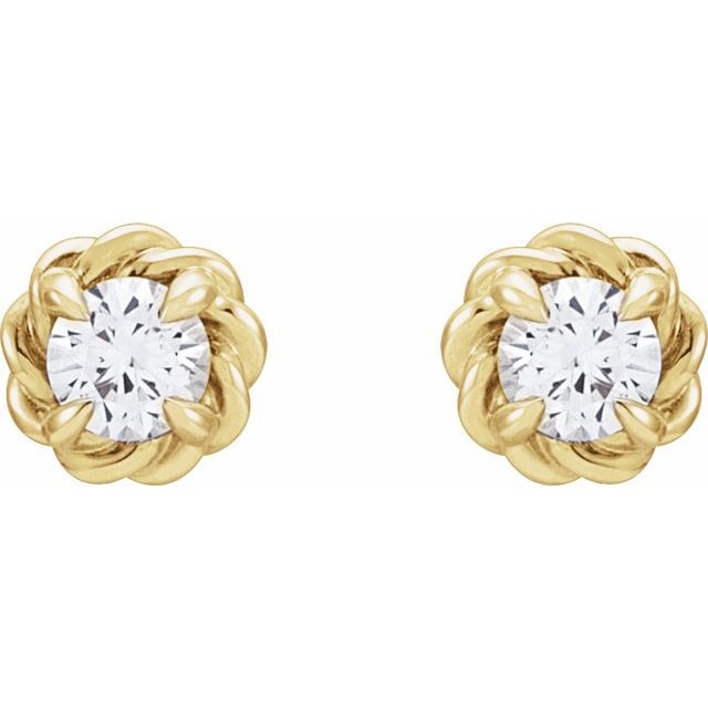 Round 4-Prong Claw Stud Earrings