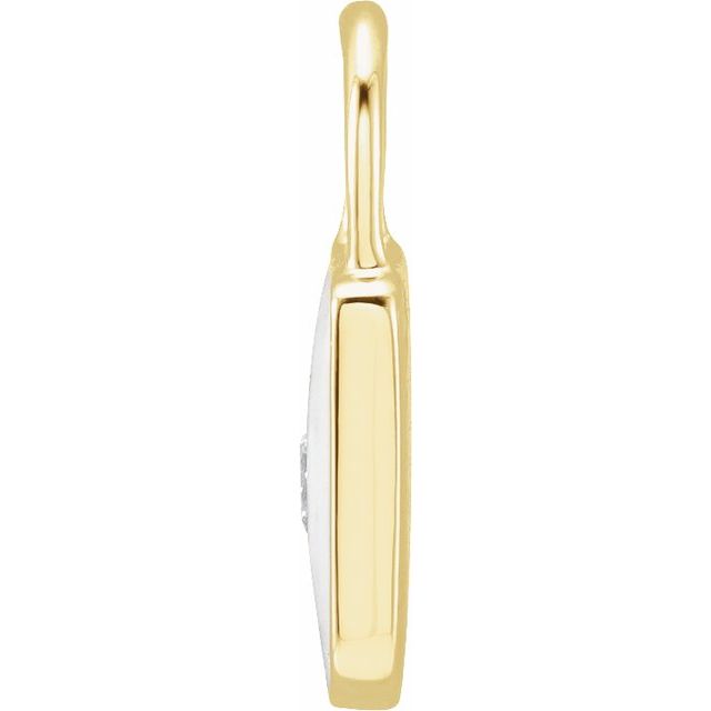 Accented Enamel Lock Charm/Pendant