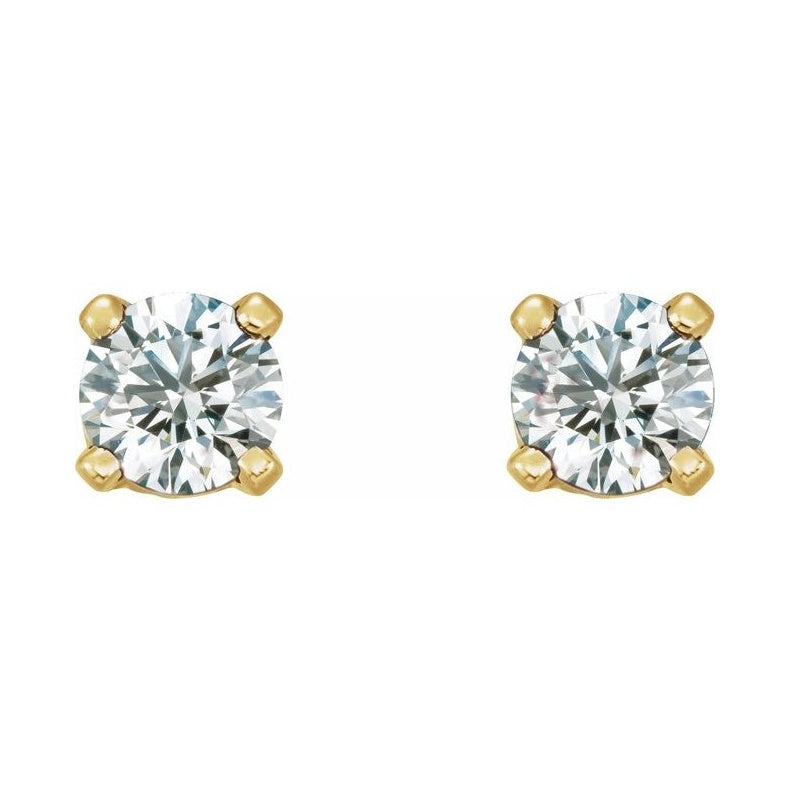 Round 4-Prong Stud Earrings