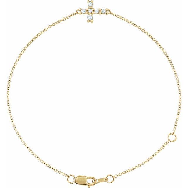 Sideways Cross Bracelet