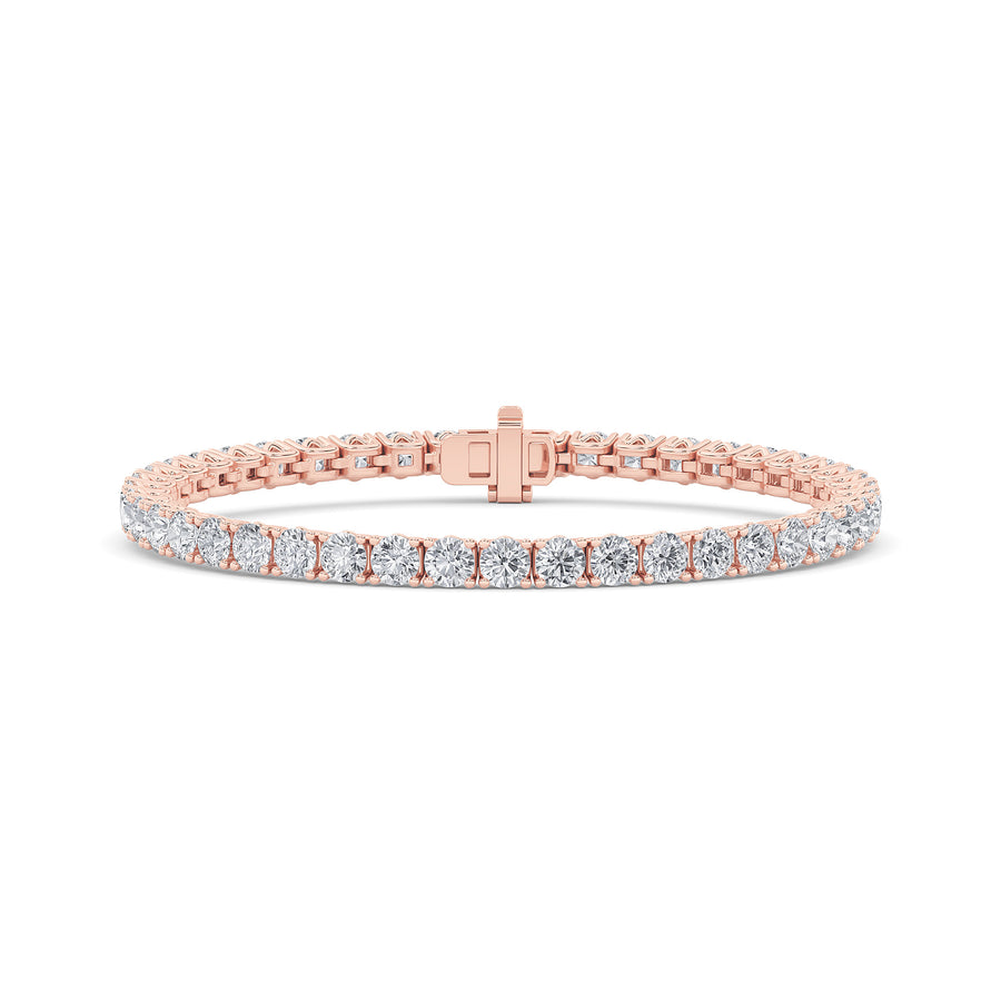 14K Rose Gold 10ctw Lab Diamond Tennis Bracelet