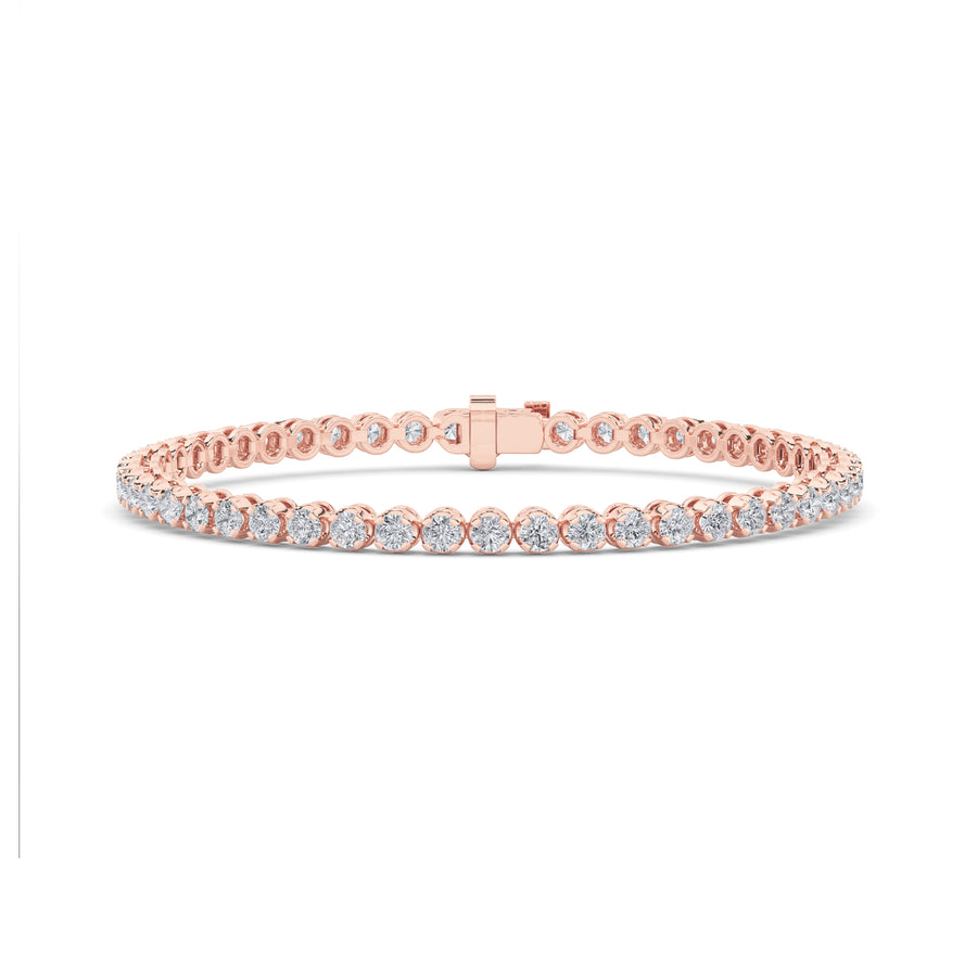 14K Rose Gold 7ctw Lab Diamond Tennis Bracelet