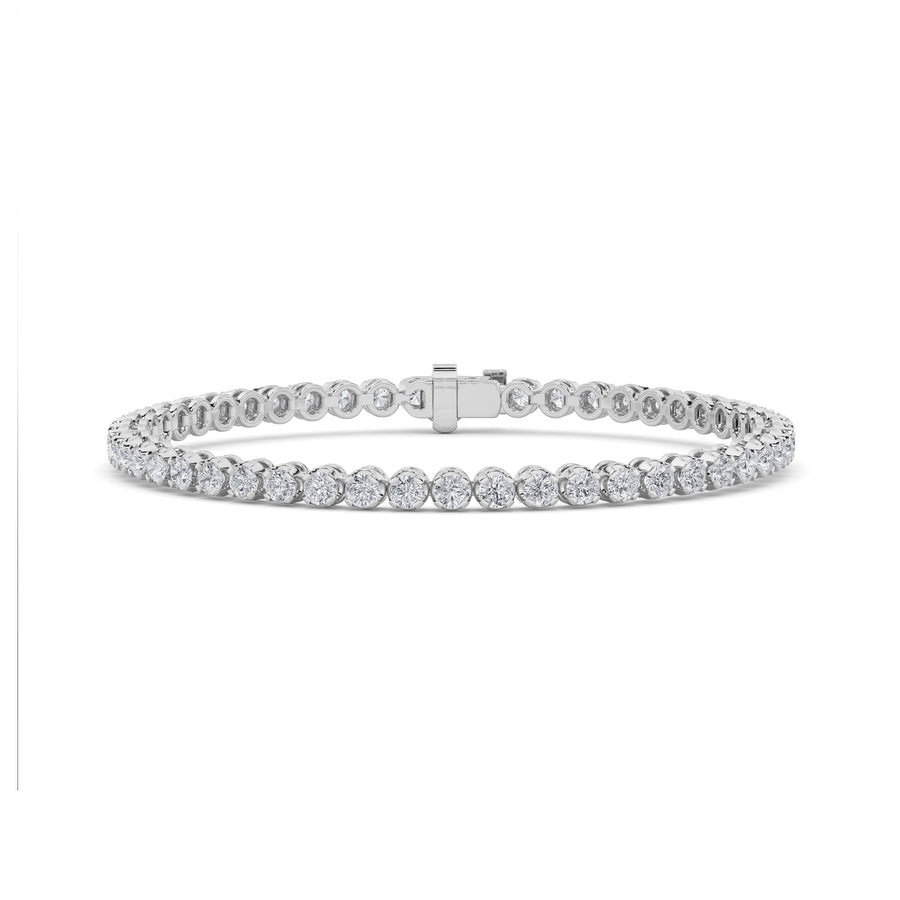 14K White Gold 9ctw Lab Diamond Tennis Bracelet