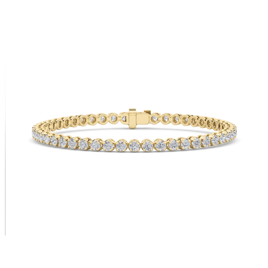 14K Yellow Gold 12ctw Lab Diamond Tennis Bracelet