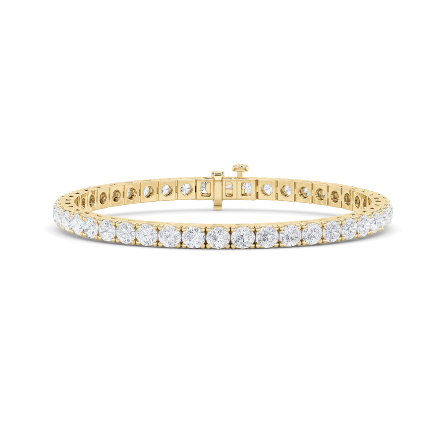 14K Yellow Gold 9ctw Lab Diamond Tennis Bracelet