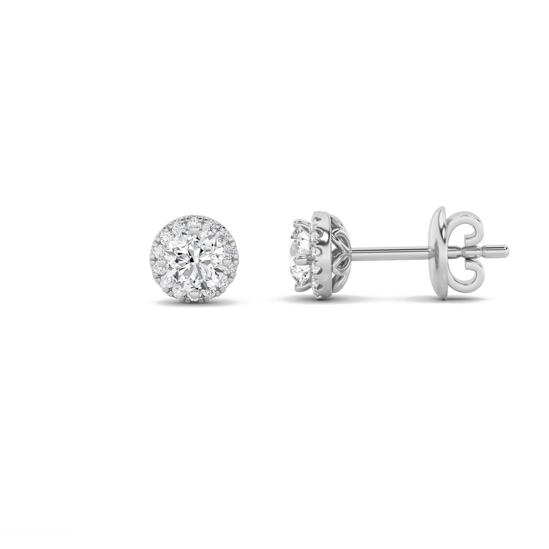 14K White Gold Lab Diamond Stud Earrings 2.9ctw