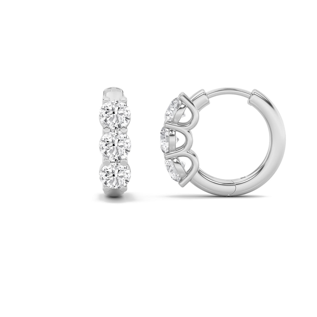 14K White Gold 2ctw Lab Diamond Stud Earrings