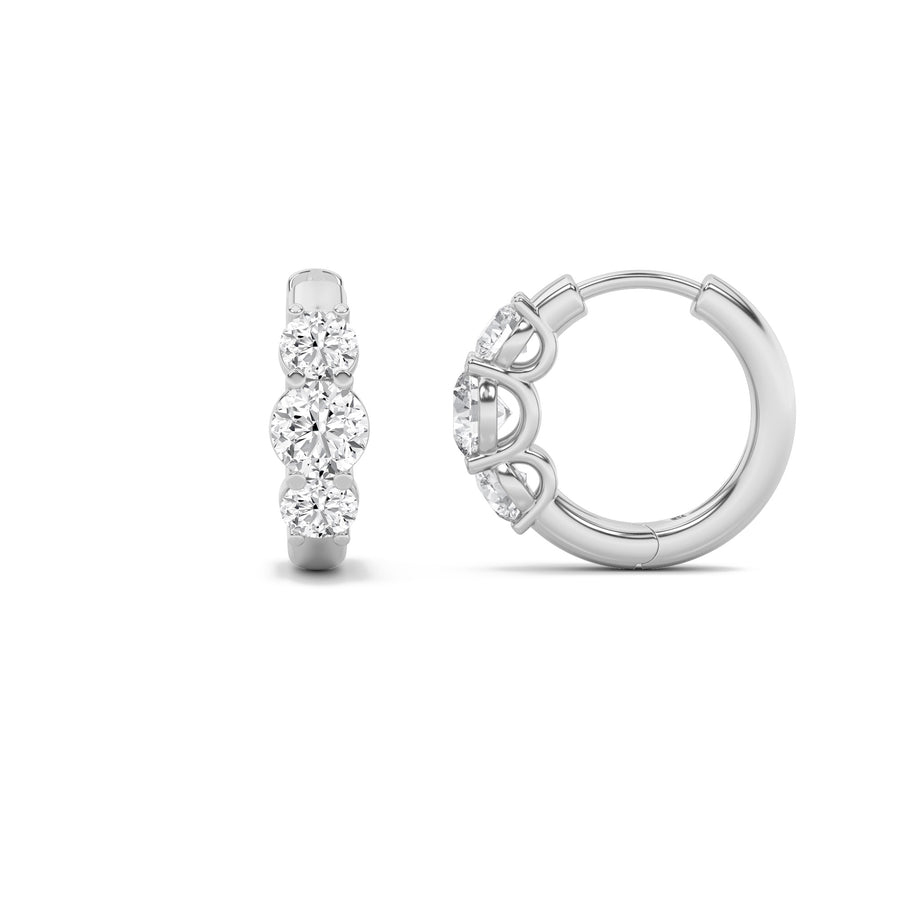 14K White Gold 2ctw Lab Diamond Stud Earrings