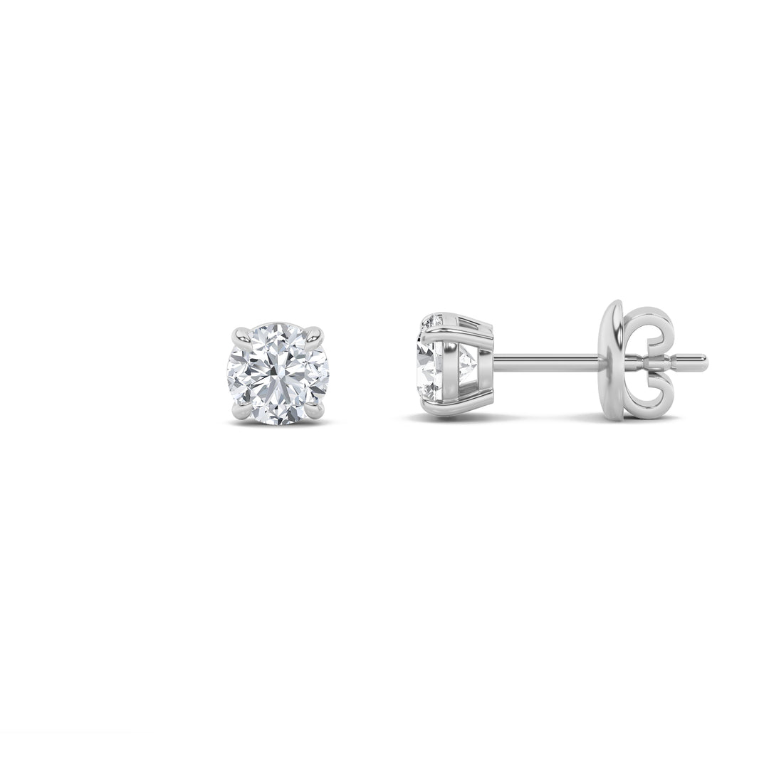 Sterling Silver 0.38ctw Lab Diamond Stud Earrings