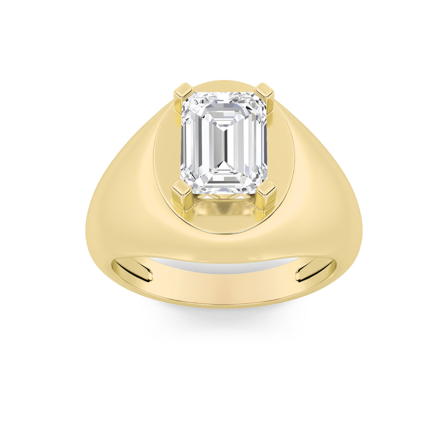 14K Yellow Gold 3ctw Lab Diamond Mens Ring Sz 7