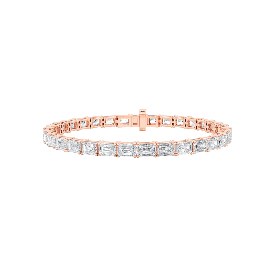 14K White Gold 10ctw Lab Diamond Tennis Bracelet