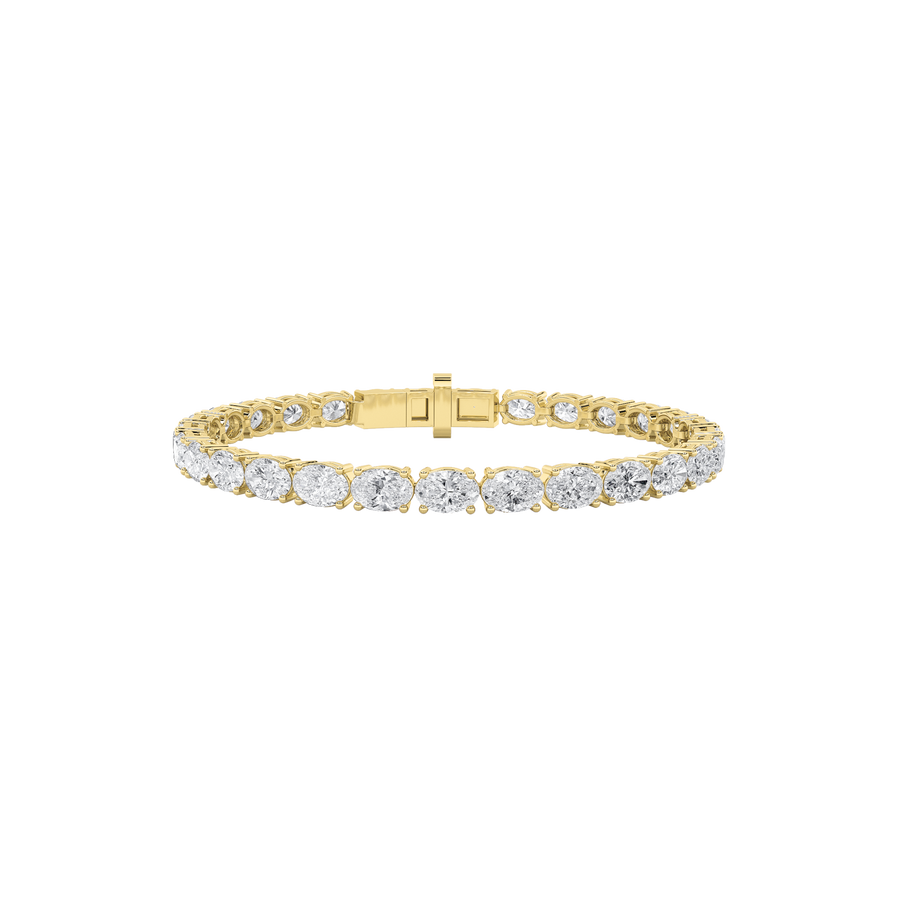 14K Yellow Gold Lab Diamond Tennis Bracelet 10.5ctw