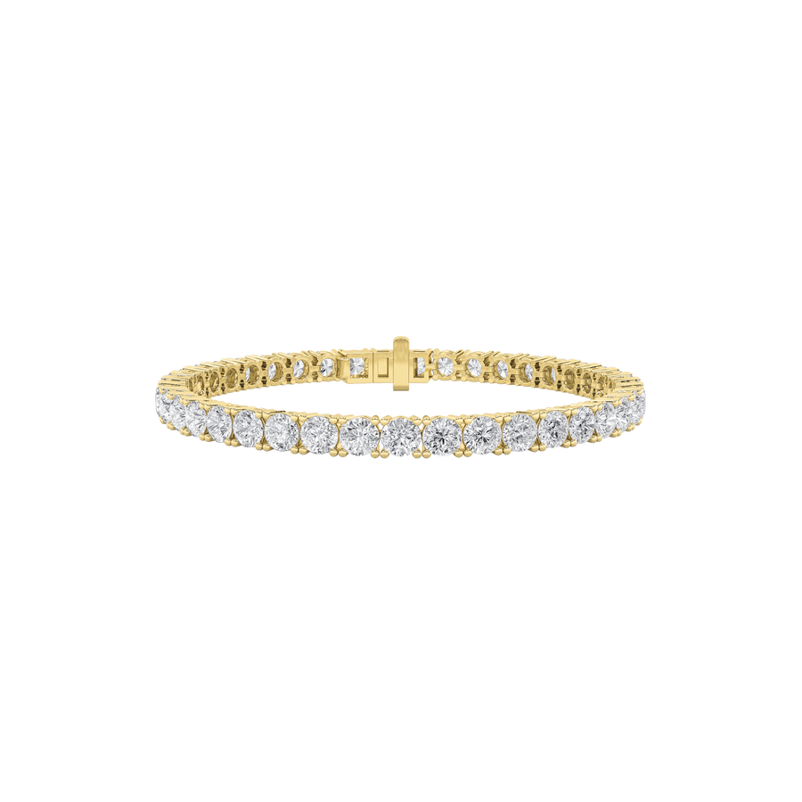 14K Yellow Gold 15ctw Lab Diamond Tennis Bracelet