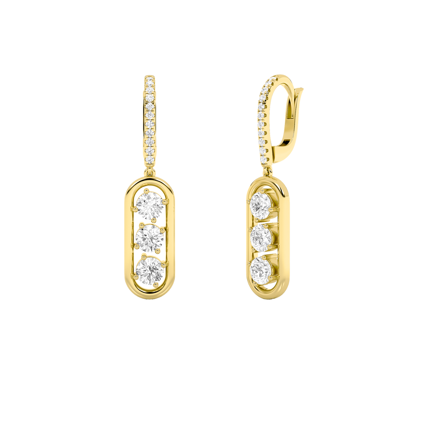 14K Yellow Gold Lab Diamond Stud Earrings 1.6ctw
