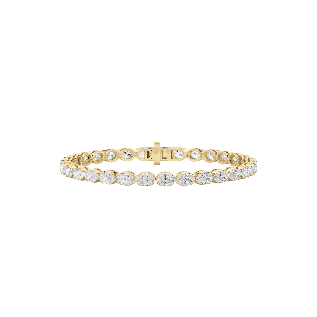 14K Yellow Gold 12ctw Lab Diamond Statement Bracelet