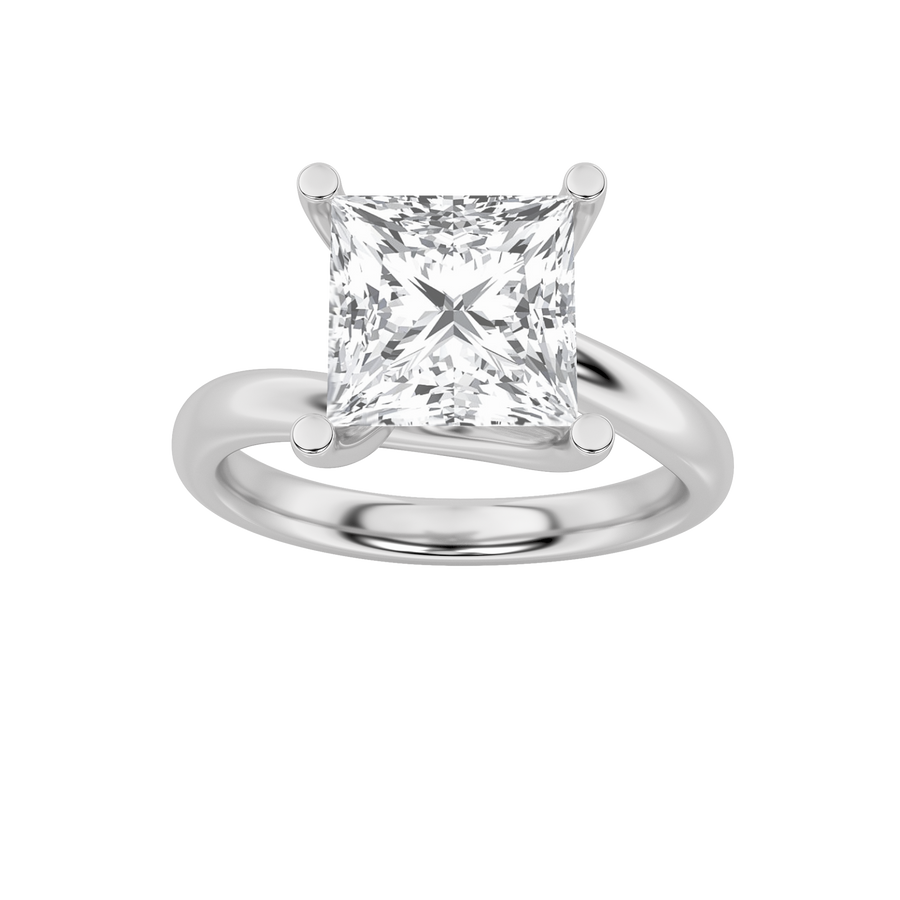 14K White Gold 2ct F+ VS+ Lab Diamond Ring Sz7