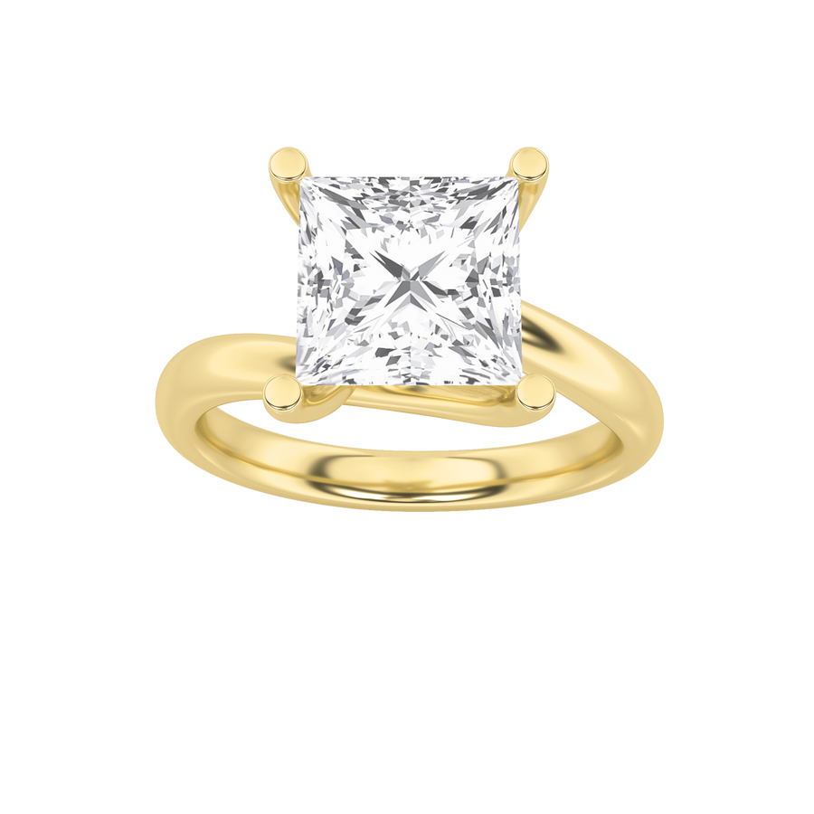 14K Yellow Gold 3ctw Lab Diamond Ring Sz7