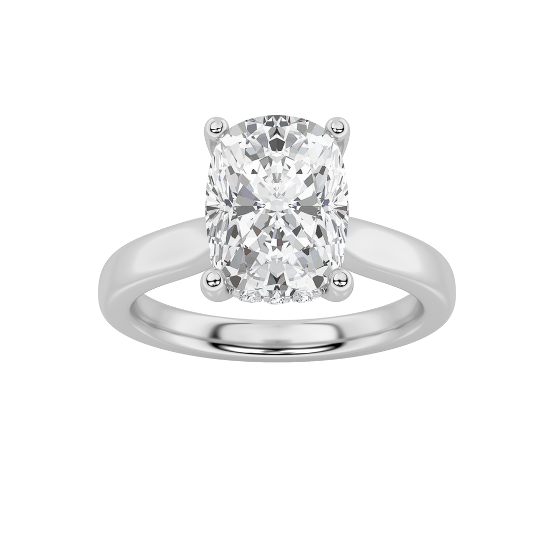 14K White Gold 1ct F/VS Lab Diamond Solitaire Ring
