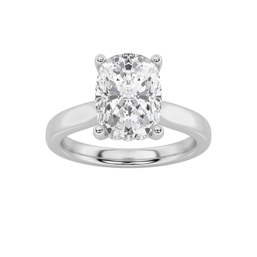 14K White Gold 1ct F/VS Lab Diamond Solitaire Ring