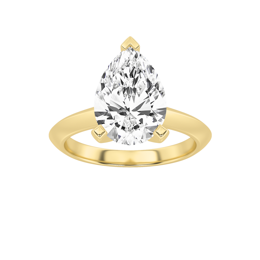 14K Yellow Gold 2ctw Lab Diamond Solitaire Ring Sz7