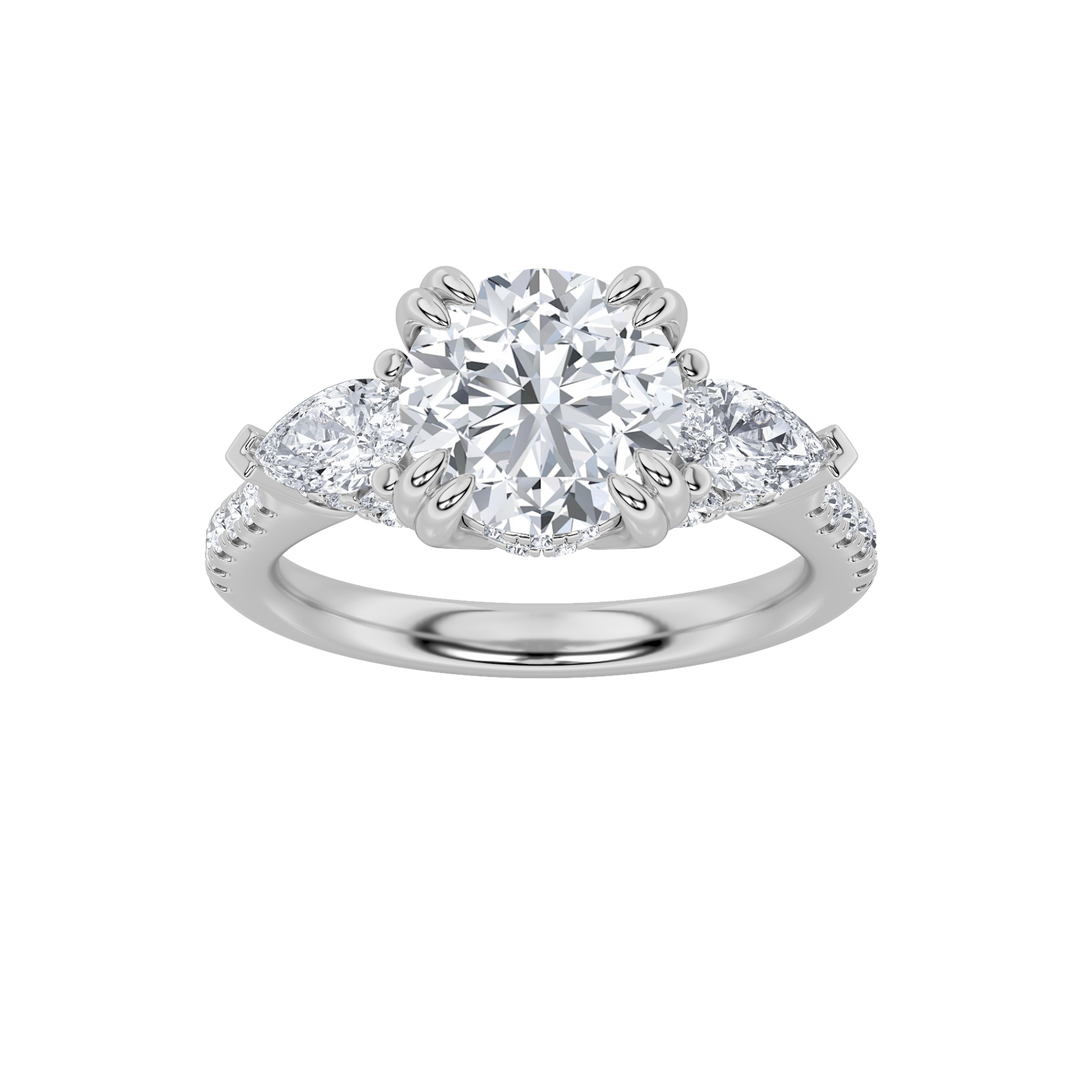 14K White Gold 3ctw Radiant Lab Diamond Ring Sz7