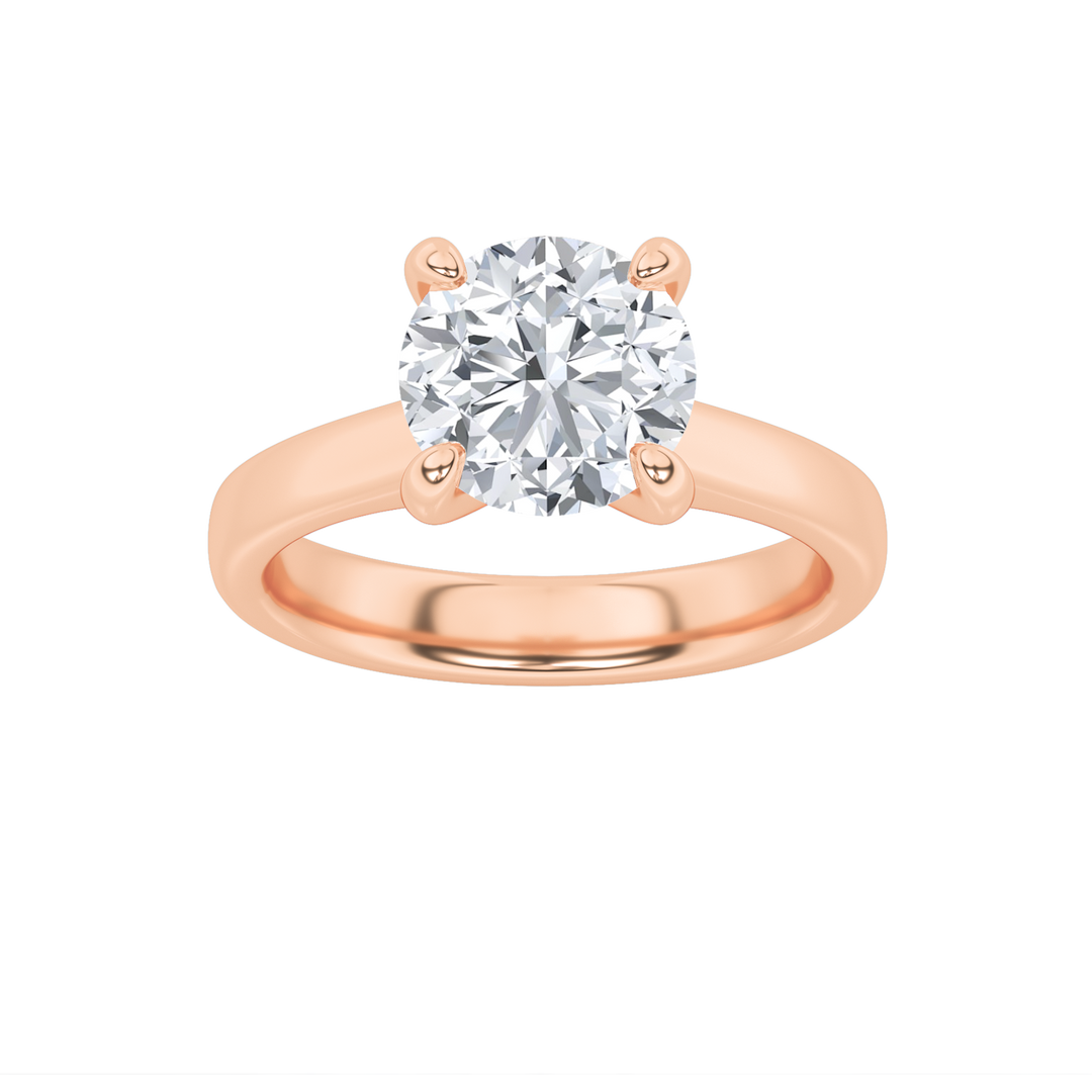 14K White Gold 1.02ct Lab Diamond Ring, E Color VS+