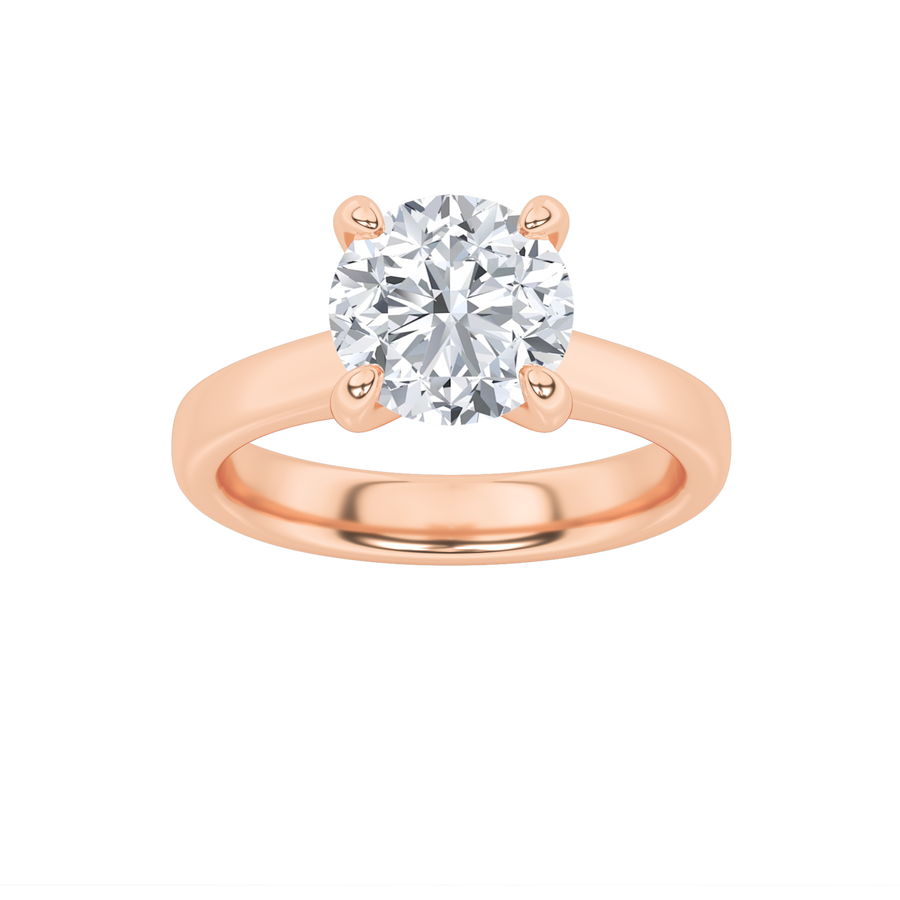 14K White Gold 1.53ct Lab Diamond Ring, E Color VS+