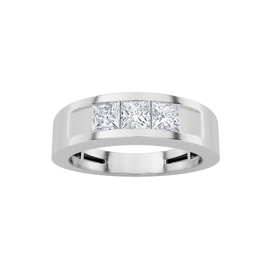 14K White Gold 1CT Lab Diamond Ring, F Color VS+ Size 7