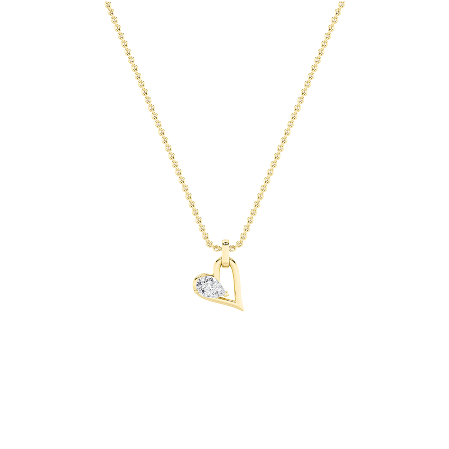 14K Yellow Gold 1ct Lab Diamond Pendant